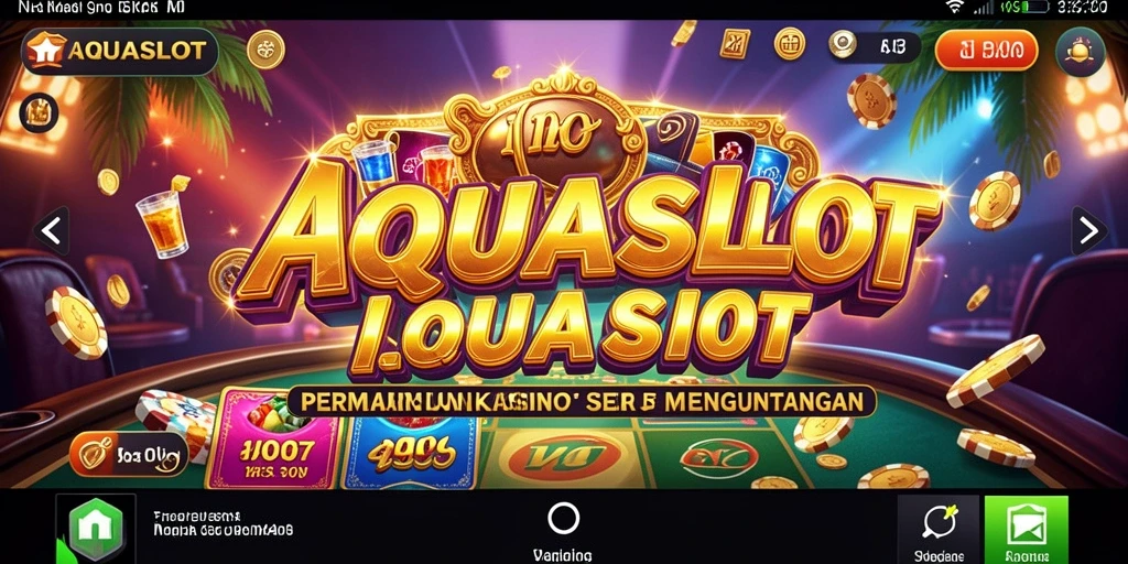 Tampilan gameplay AQUASLOT dengan berbagai pilihan slot yang menarik.