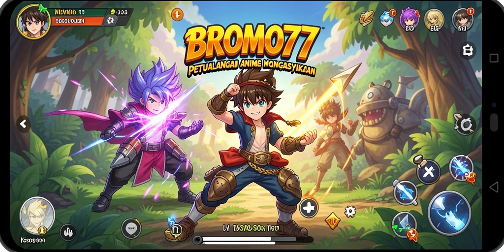 Screenshot gameplay BROMO77 yang menarik dan penuh warna.