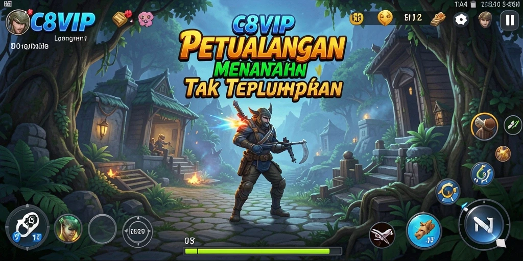 Tampilan gameplay menarik dari C8VIP dengan elemen petualangan seru.