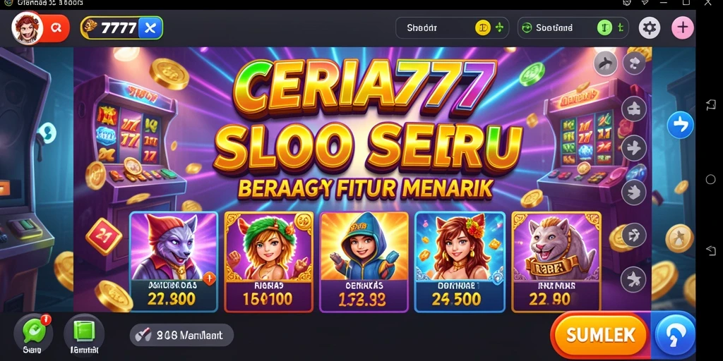 Screenshot CERIA777 menampilkan aksi seru dalam permainan slot.