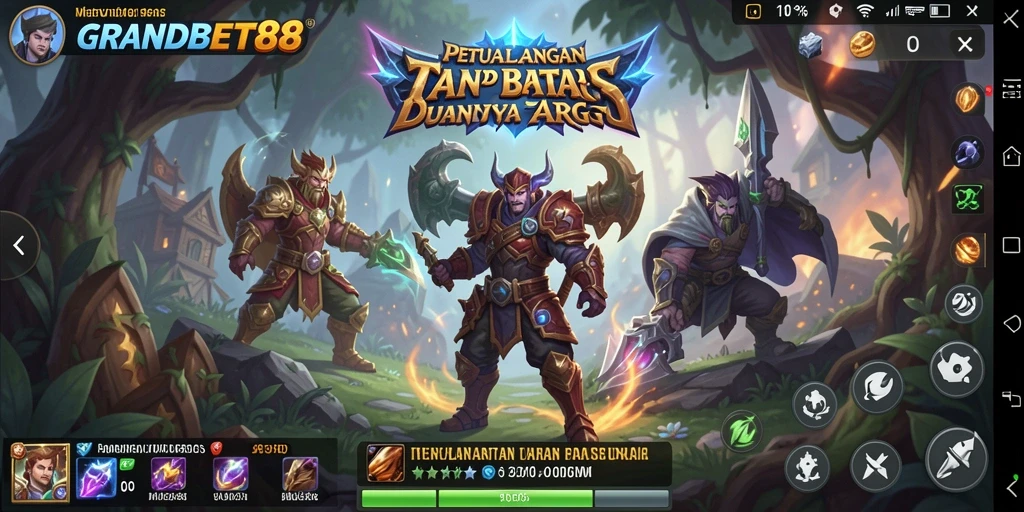 Tampilan gameplay seru di dunia ARPG GRANDBET88.