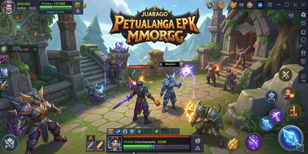 Tampilan gameplay JUARAGO yang menampilkan petualangan seru di dunia MMORPG.