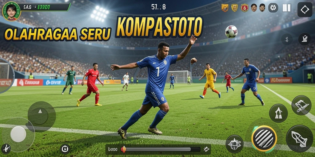 Tampilan menarik dari gameplay olahraga di KOMPASTOTO.