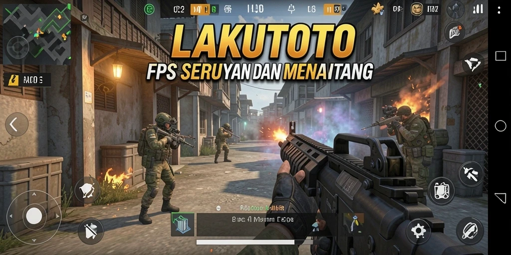 Screenshot menggambarkan aksi intens dalam permainan LAKUTOTO.