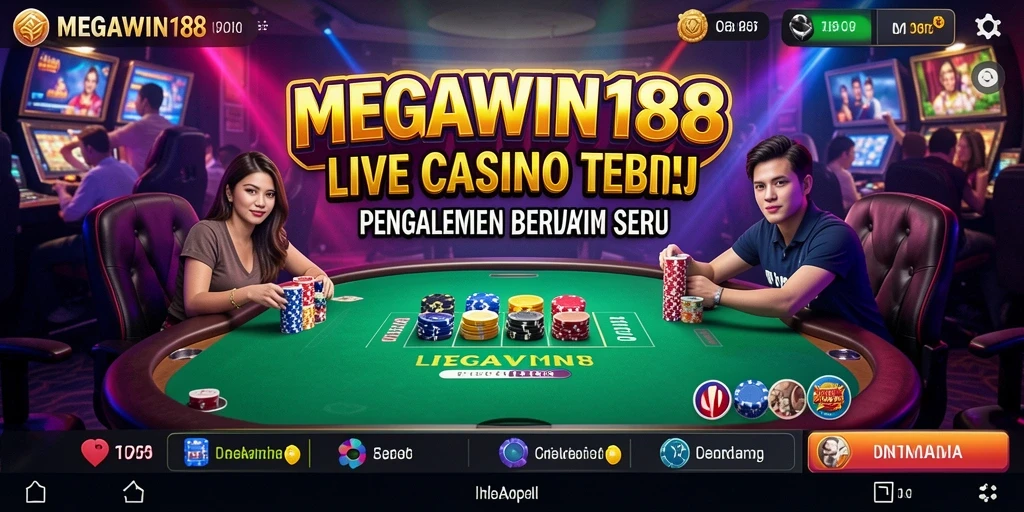 Tampilan permainan Live Casino MEGAWIN188 yang mendebarkan dan interaktif.