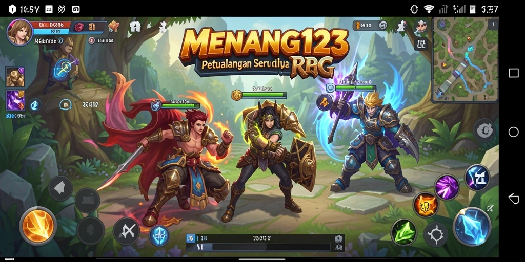 Tampilan gameplay seru di dunia fantasi MENANG123.