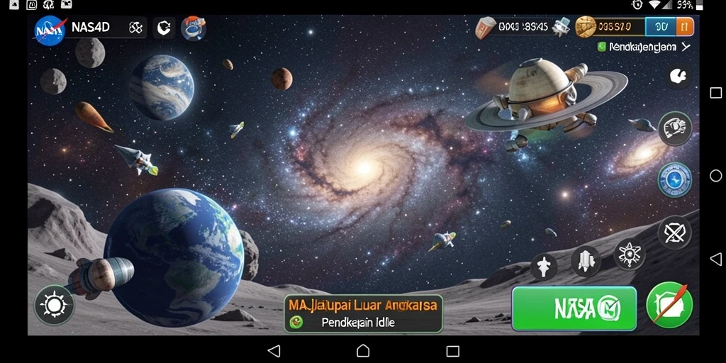 Tampilan gameplay <strong>NASA4D</strong> yang menyenangkan saat menjelajahi luar angkasa.