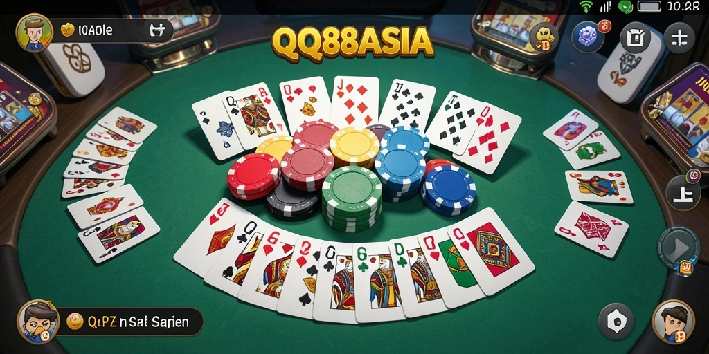 Gameplay seru Gaple di QQ88ASIA dengan grafis menarik.
