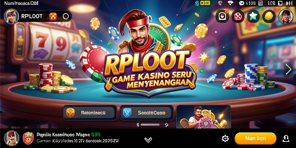 Tampilan gameplay menarik dari RPLOOT dengan berbagai permainan Kasino.