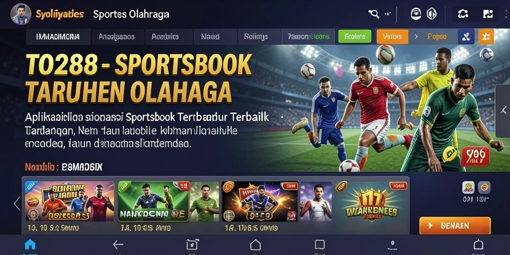 Screenshot TO288 menampilkan pengalaman taruhan olahraga yang mendebarkan.