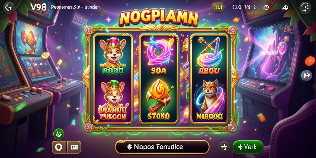 Screenshot gameplay V98 menampilkan keseruan permainan Slot.
