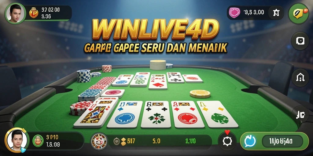 Gameplay seru WINLIVE4D dengan visual gaple yang menarik.